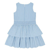 Seersucker Dress With Waist Ruching