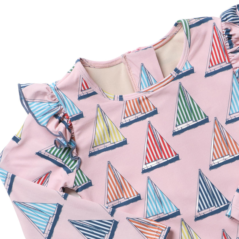 Girls Rachel Suit - Pink Regatta