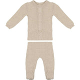 Braided Rope Knit Long Sleeve Sweater & Pant 2-Piece Set