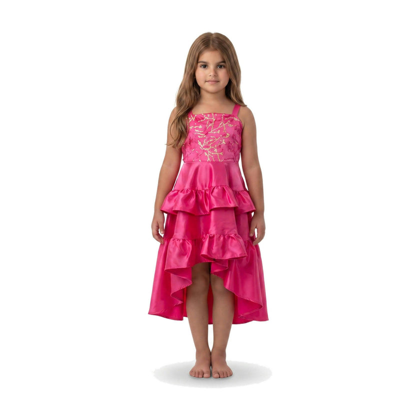 Wildflower Cowgirl Hot Pink Ruffle Birthday Dress for Girls