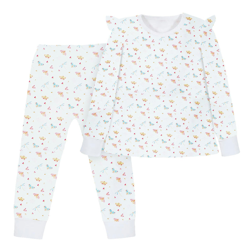 Butterflies Pima Long Pajama Set