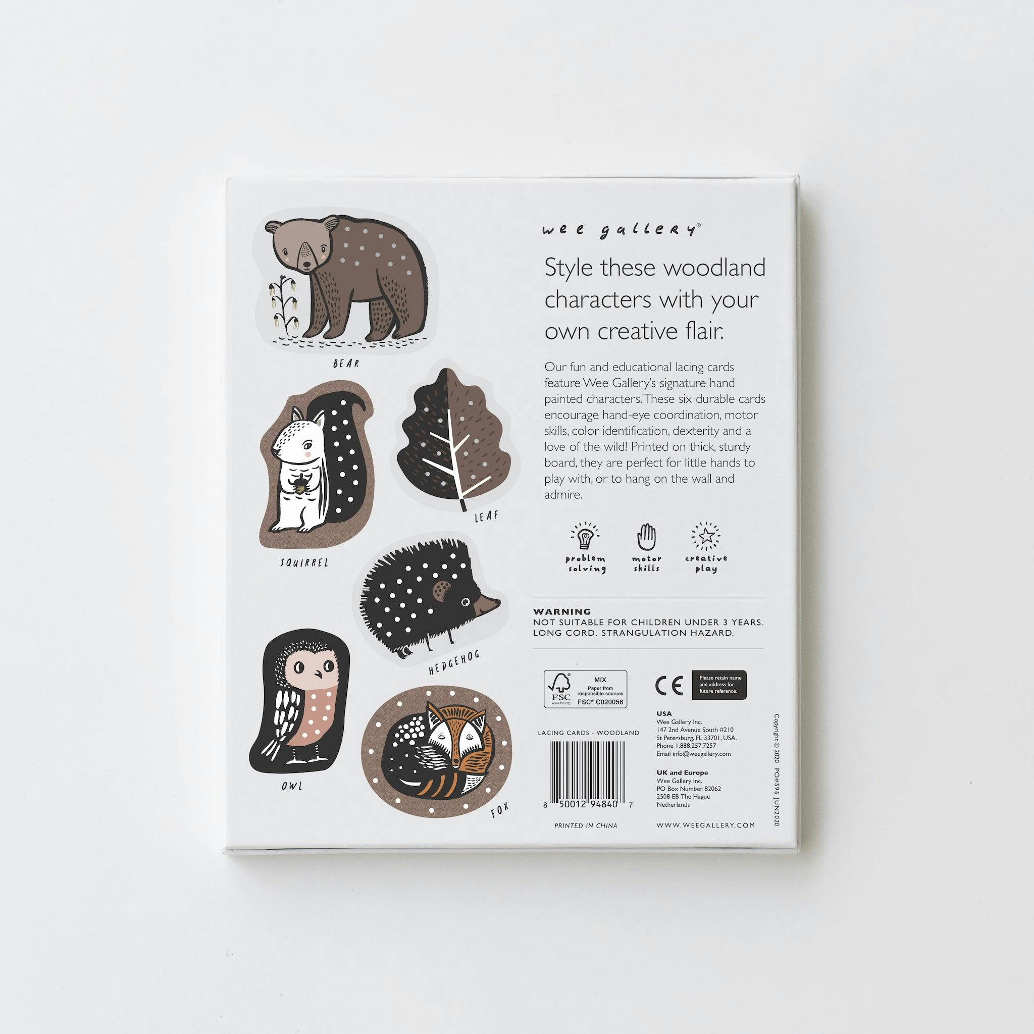 Woodland Lacing Cards