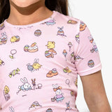 Easter Pink Kids Bamboo Short Set