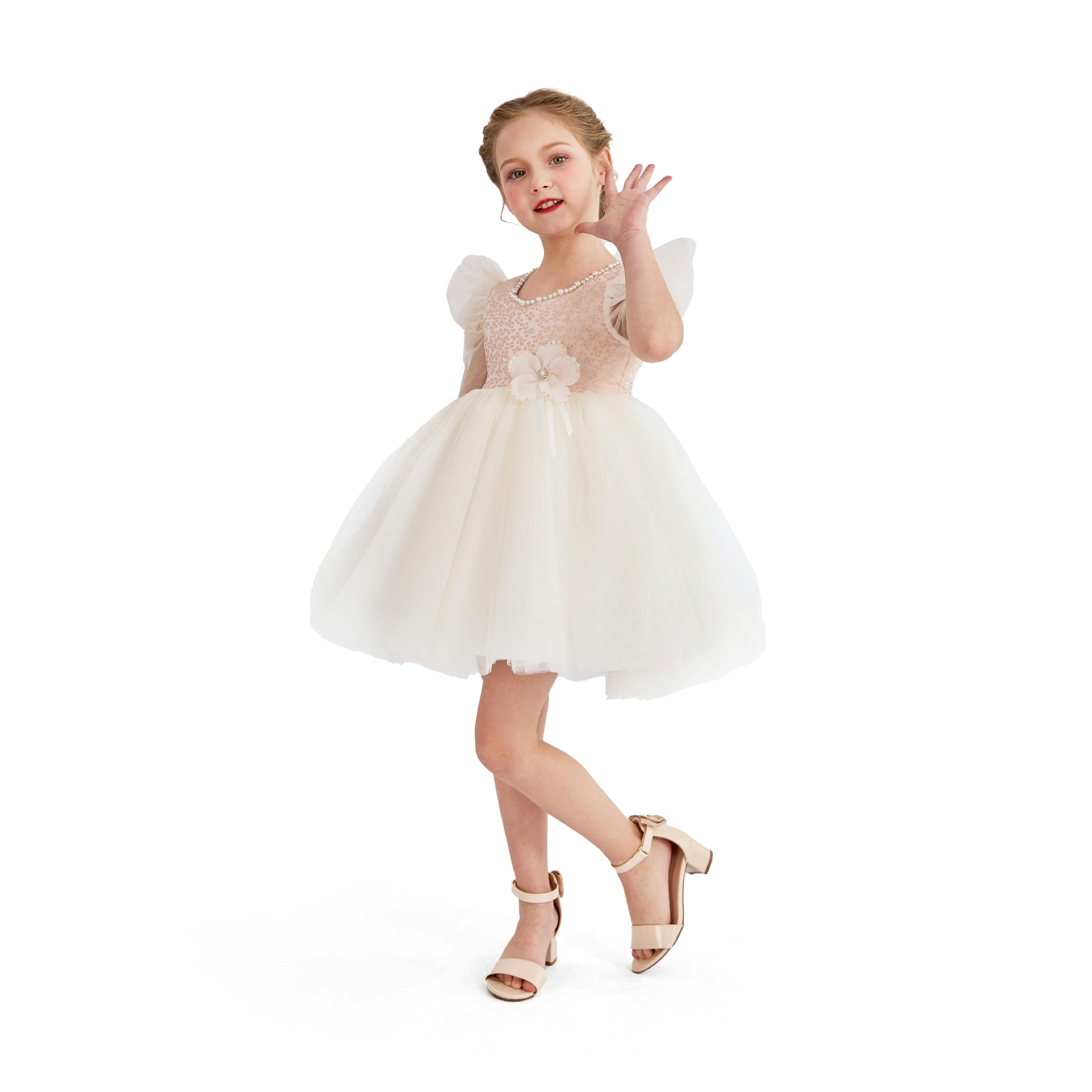 Pink Oaklyn Sequin Tulle Occasion Dress
