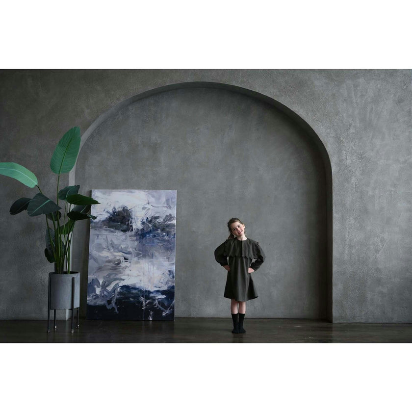 Melody dress (khaki/charcoal)