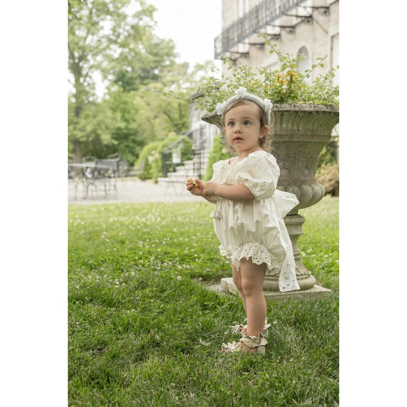 Blanca White Cotton Romper