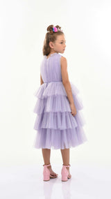 Purple Farvue Tiered Tulle Dress
