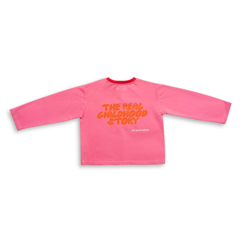 children's cotton longsleeve - candy pink