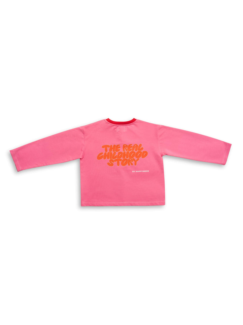 children's cotton longsleeve - candy pink