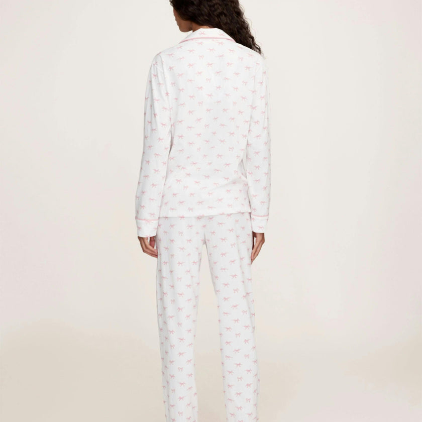 Women's Pima Pajama Set in Blushing Bows