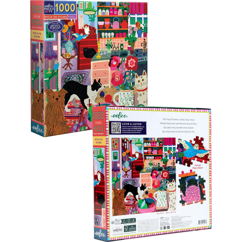 Piece&Love: Pets in the Kitchen - 1000 pc Puzzle