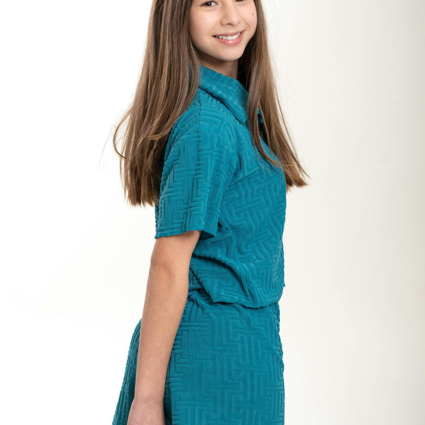 Girls Patterned 2 Piece Shorts Set