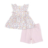 Sarah Floral - Ruffle Tank and Bike Short