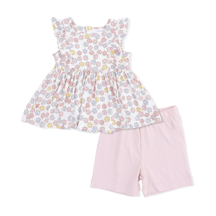 Sarah Floral - Ruffle Tank and Bike Short