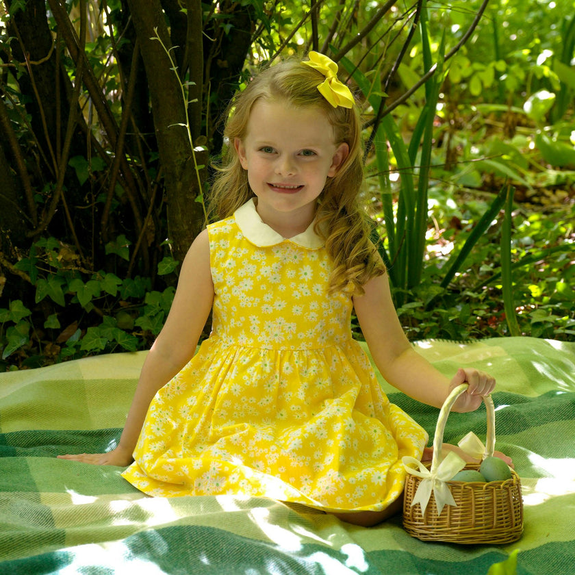 Yellow Daisy Peter Pan Collar Dress