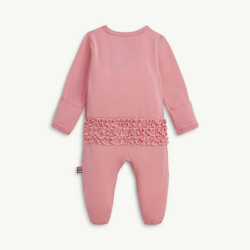 Magnetic Footie with Ruffles TICKLED PINK
