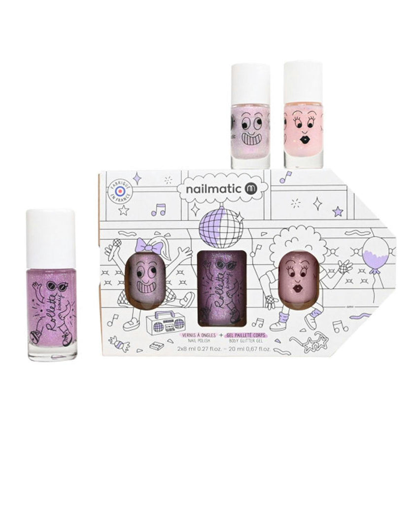 Nail Polish for Kids SET OF 3 BUS Party: POLLY ELLIOT + BODY ROLLETTE CHERRY