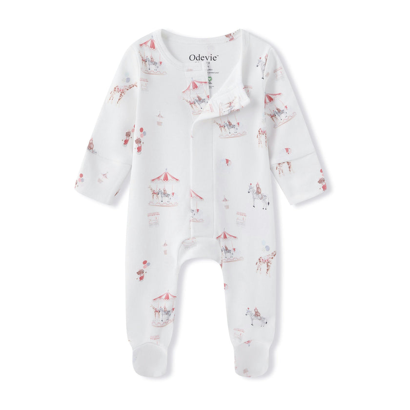 Organic Cotton Magnetic Footie Pajama - Cirque Enchanté