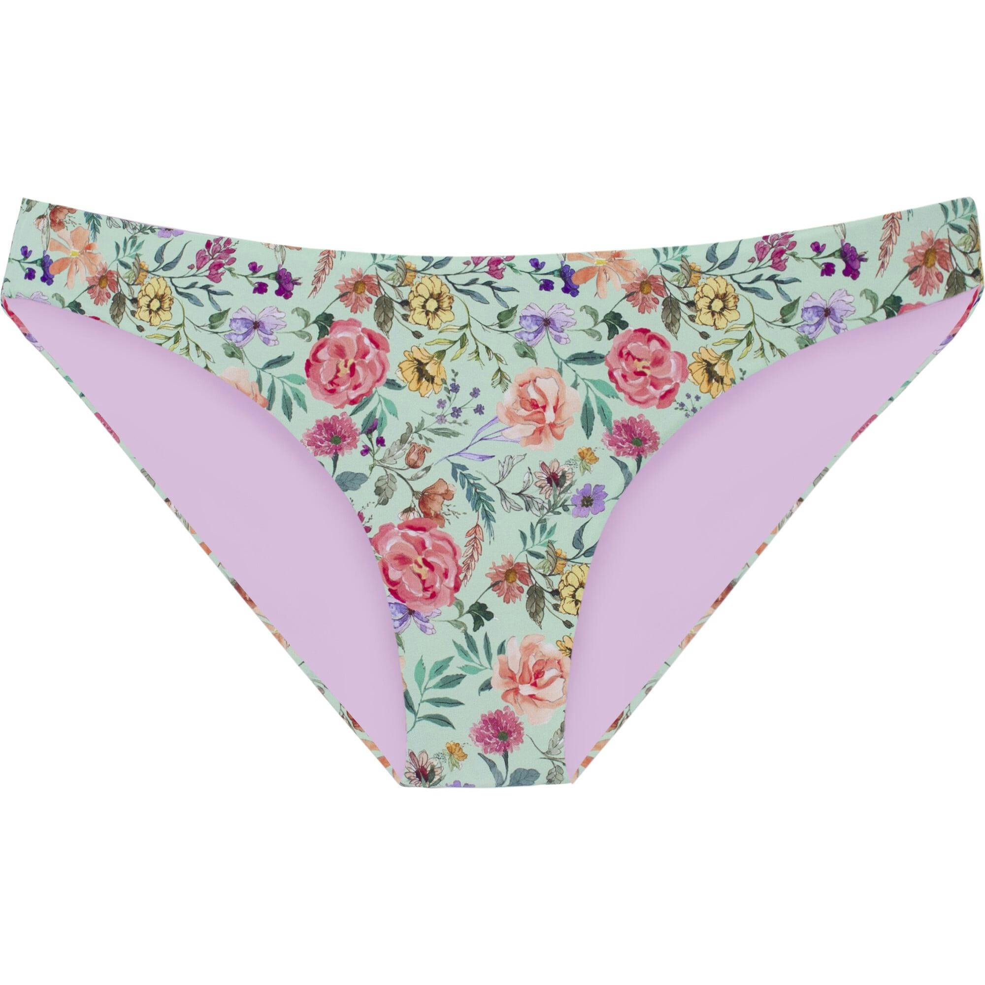 Women'S Reversible Ruched Full Bikini Bottom, Florals