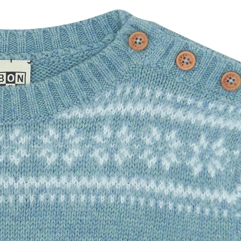 BONTON Loustic Cardigan - Bleu Frost