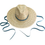 Women'S Zinnia Classic Short Brim Long & Thin Grosgrain Ribbon Sun Hat, Blue