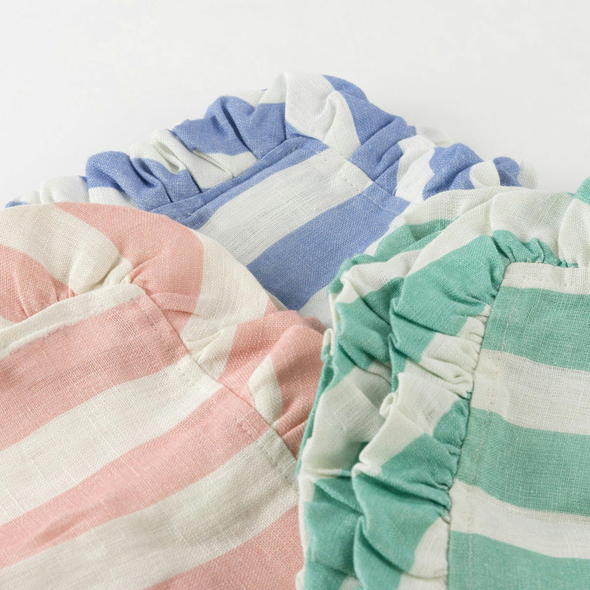 Stripe Ruffle Fabric Napkins