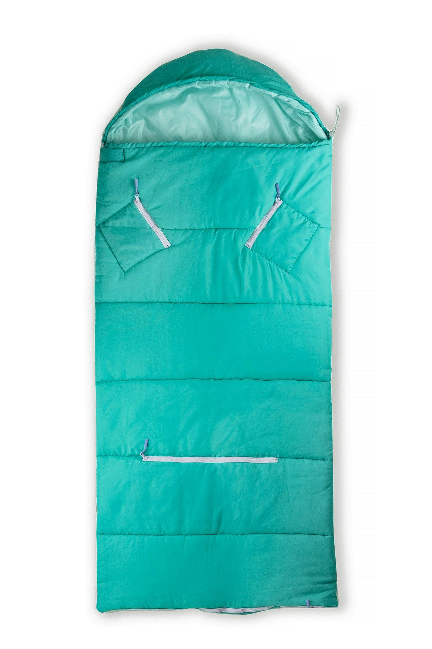 Sleep-n-pack: Packable Sleeping Bag, Big Kid 7-12+ yrs - TeaCup Teal