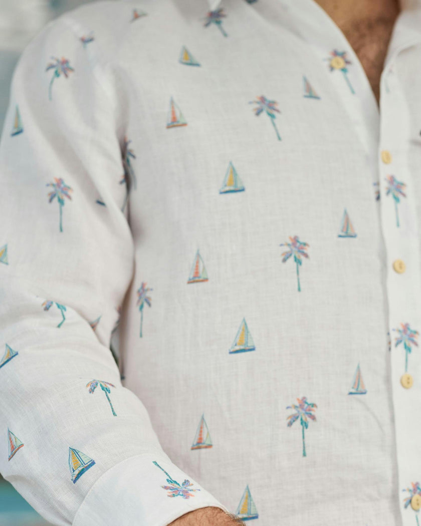 The Yacht Club - Long Sleeve Linen Shirt