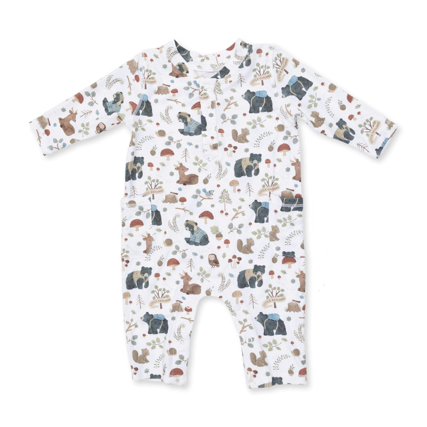 Southern Woodland Animals Green - Uni Romper