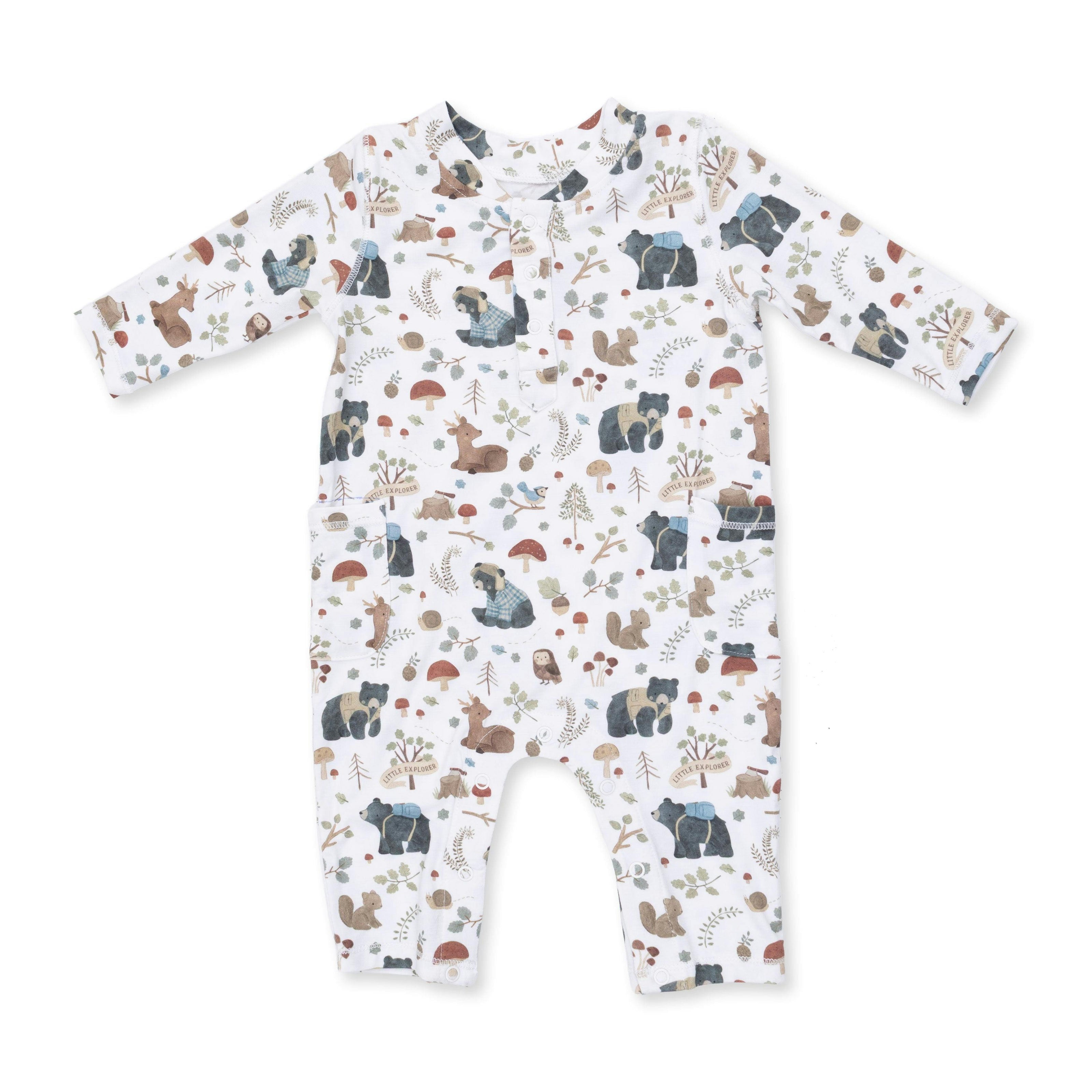 Southern Woodland Animals Green - Uni Romper