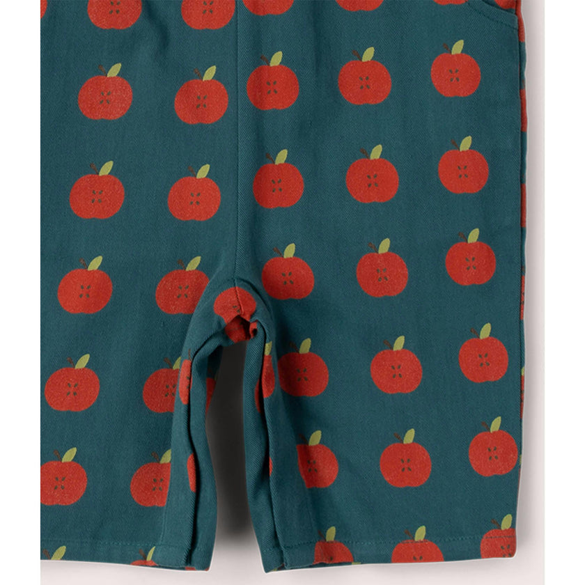 Apple Dungaree Shorts, Blue