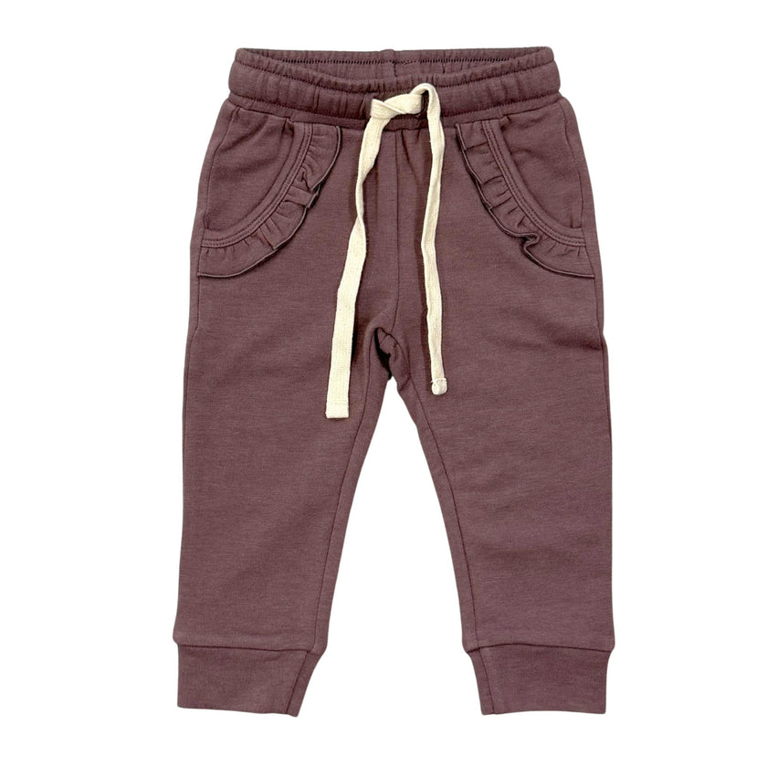 Girls Joggers in Plum