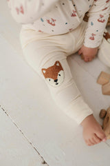 Boys Patch Ribbed Leggings in Hedgehog