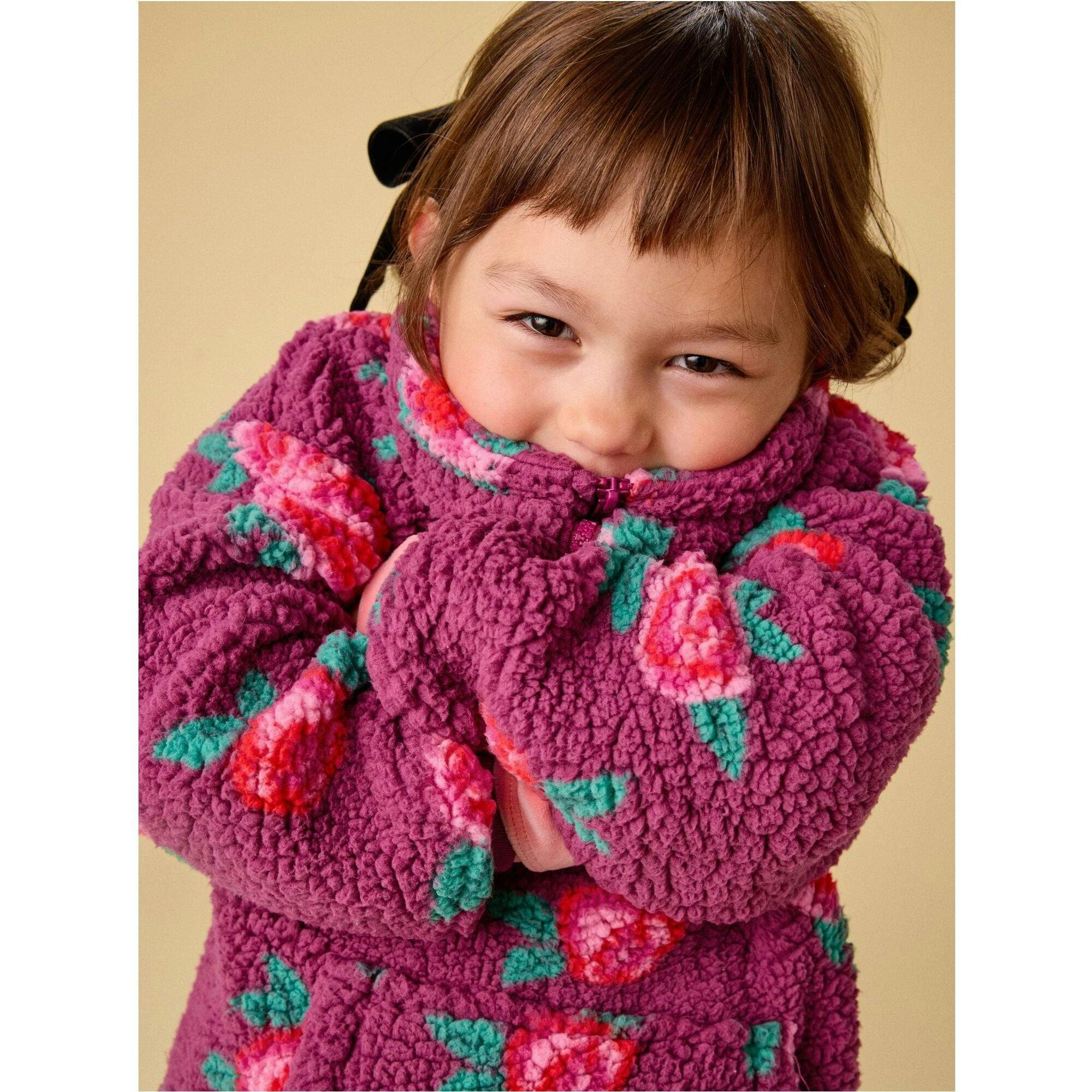 Teddy Fleece Pullover, Purple