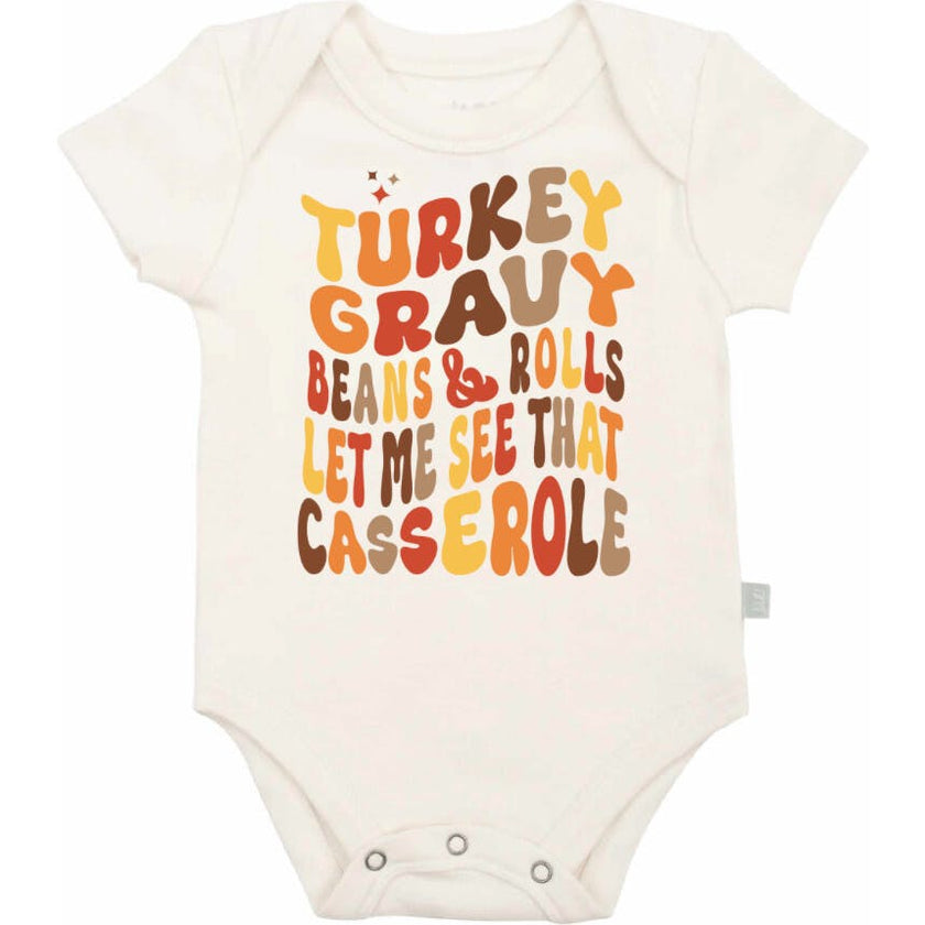 graphic bodysuit | turkey gravy casserole