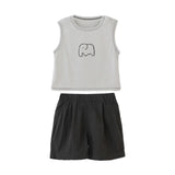 Brown Elephant Short Set