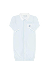Blue Herringbone Embroidered Converter Gown