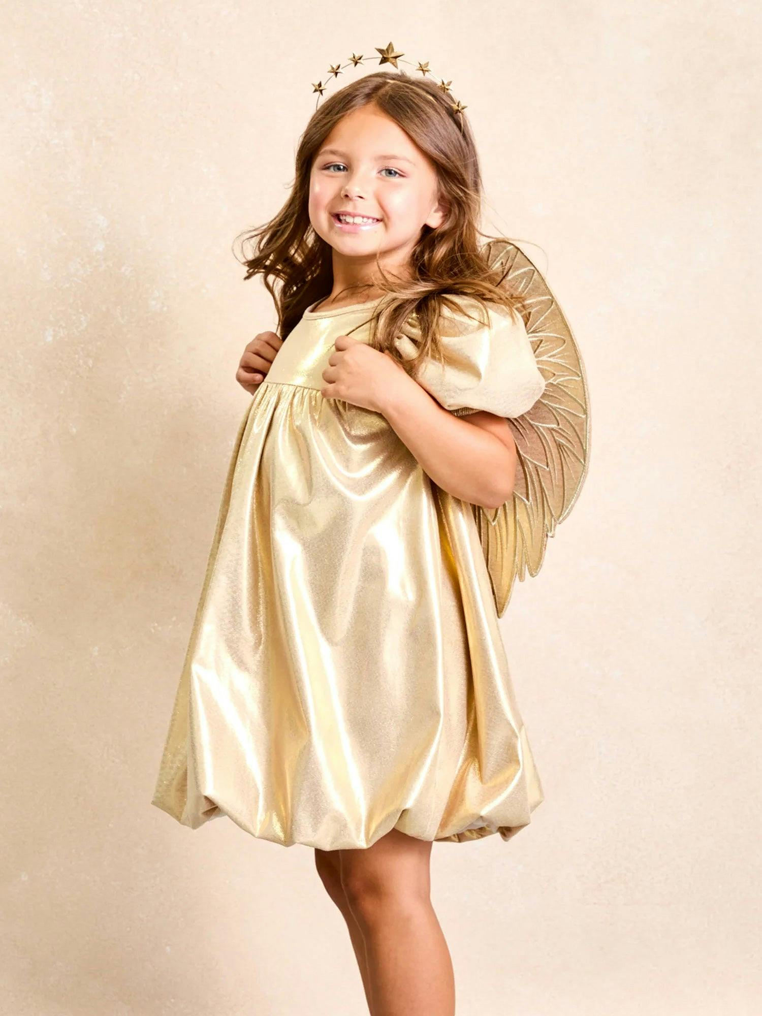 Gold Holiday Dress for Girls