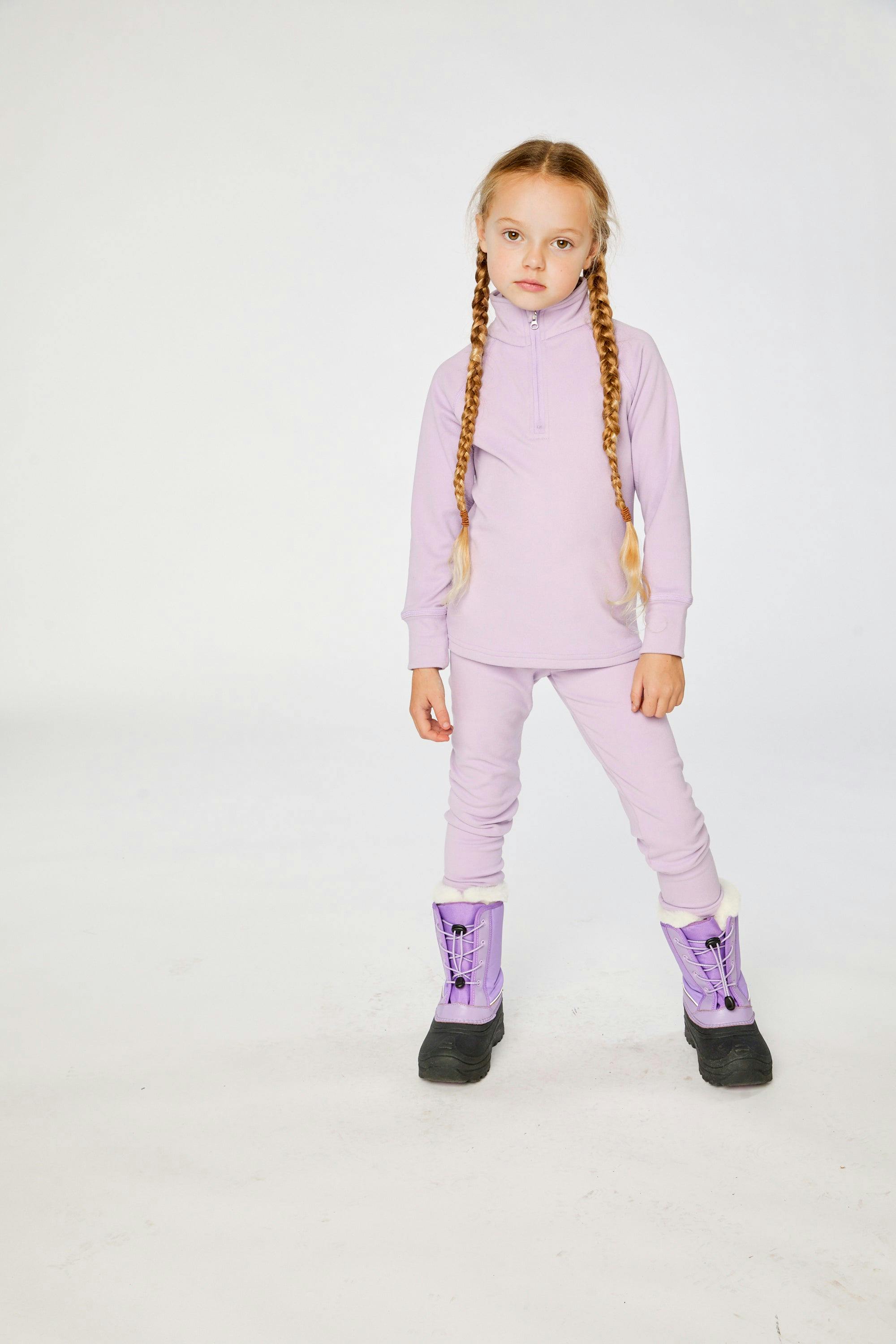 Two Piece Thermal Underwear Lavender