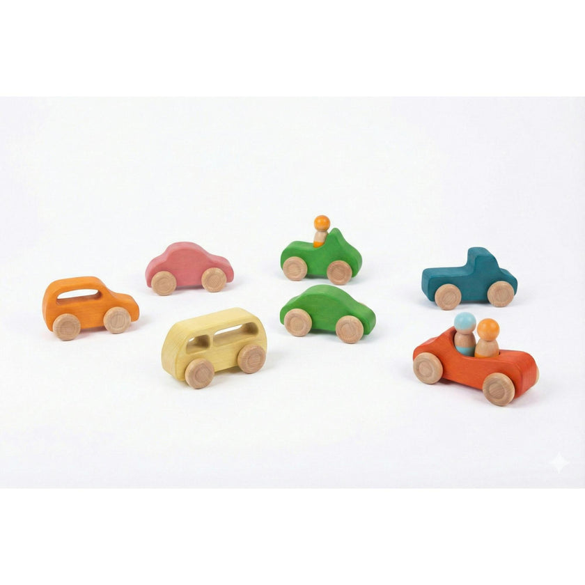 Wooden Car Toy set - 10 Piece Set