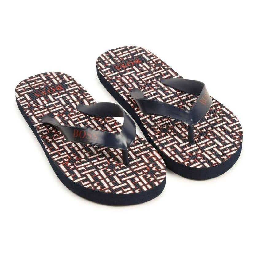 Navy Logo Flip Flop