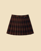 Pleated Plaid Skirt