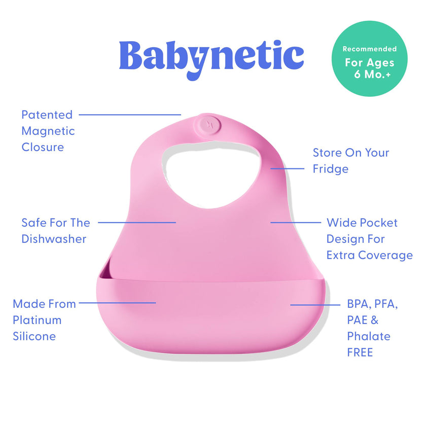 Magnetic Silicone Bib 2-Pack