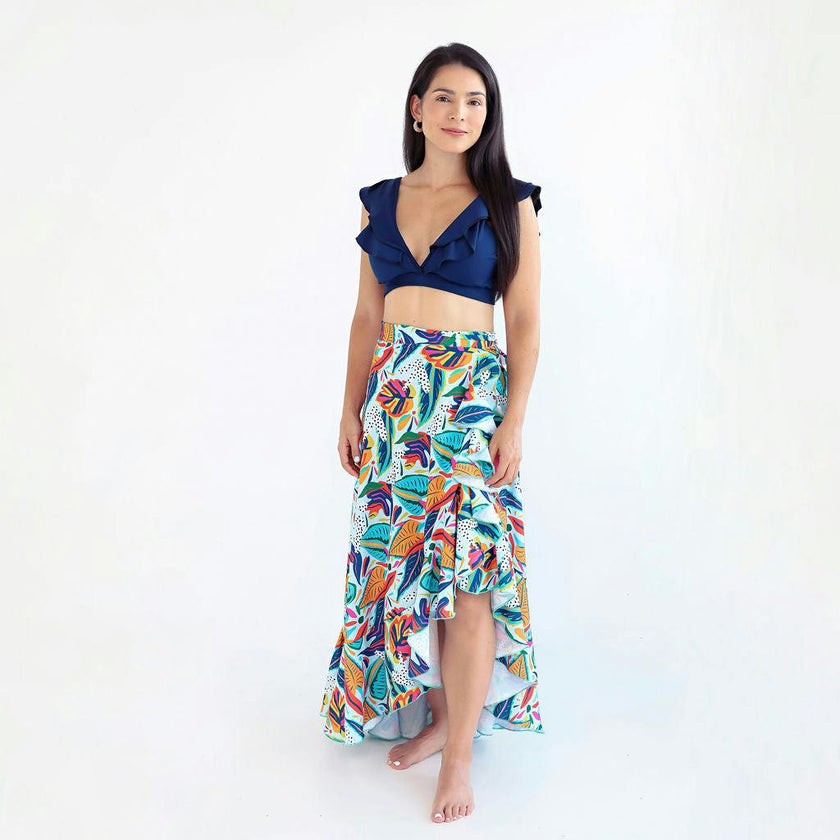 Women's Wrap Skirt - Paraiso Print