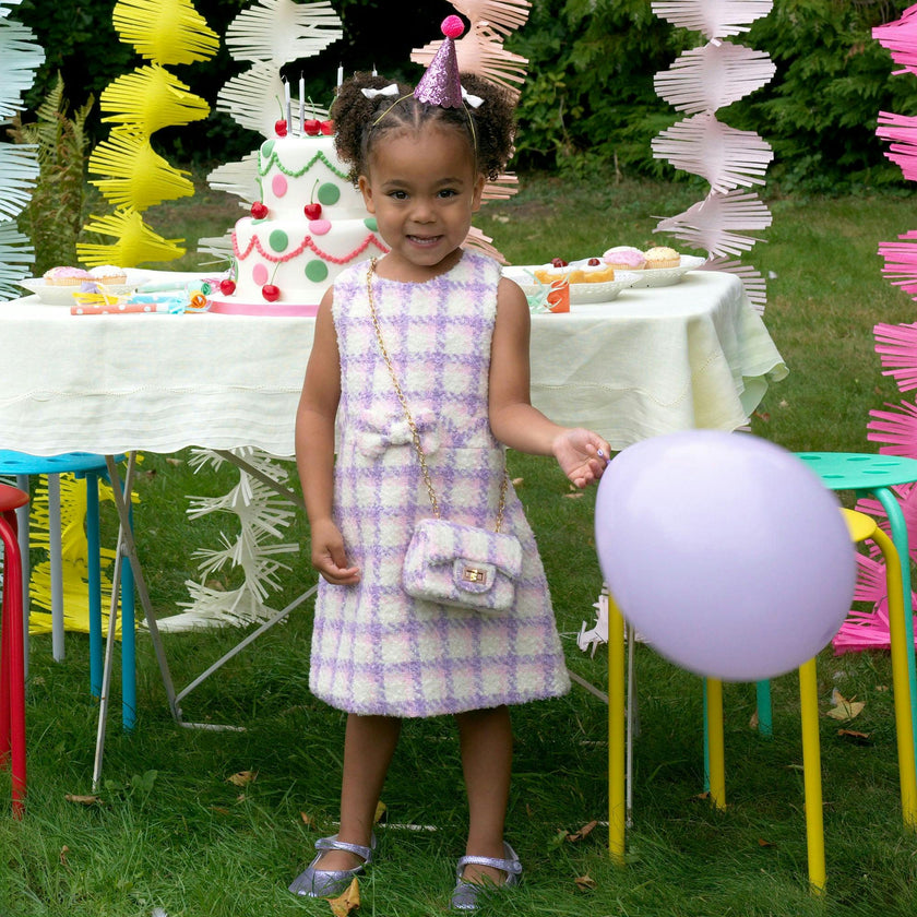 Purple Tweed Dress