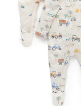 Printed Zip Growsuit Pack Farm Vehicles Print