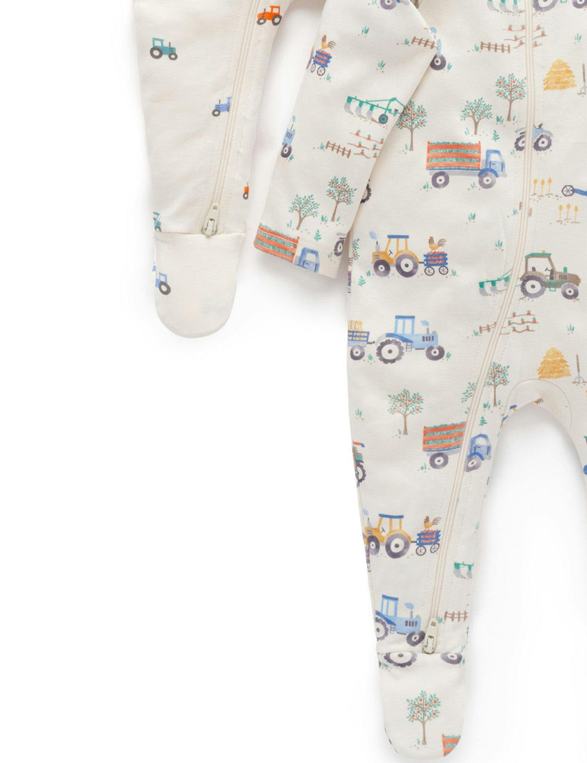 Printed Zip Growsuit Pack Farm Vehicles Print