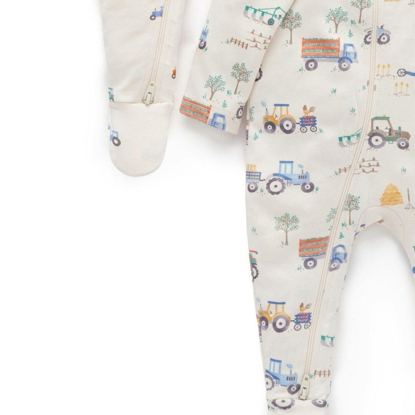 Printed Zip Growsuit Pack Farm Vehicles Print