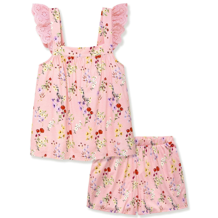 Women's Pima Clara Short Set in Blush Brilliant Botanical
