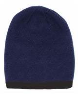 Two Tone Knit Hat (Snap On Pom Sold Separately)